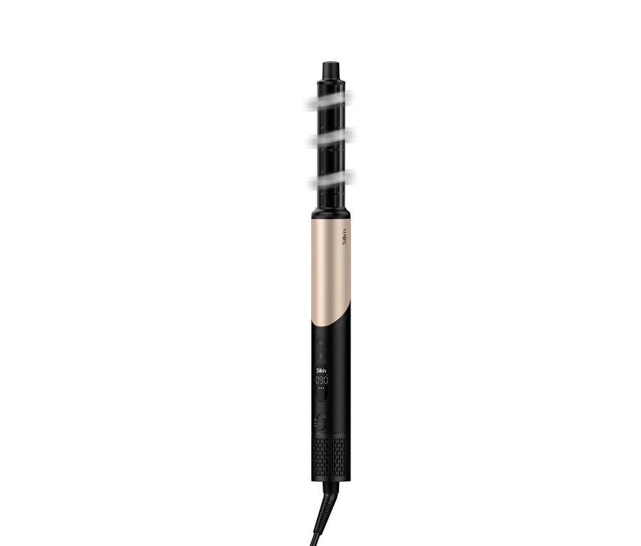 Detailansicht des Silk'n Multihaarstyler »SilkyAirFlex« in Schwarz und Gold.