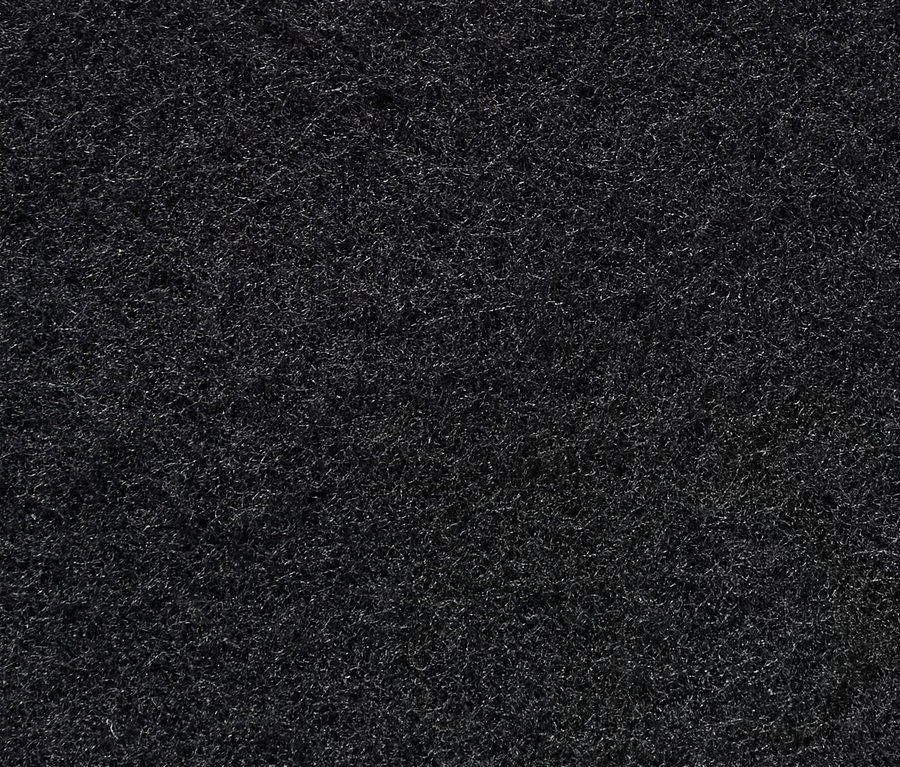 Nahaufnahme der Textur von dunkelgrauem Filz.