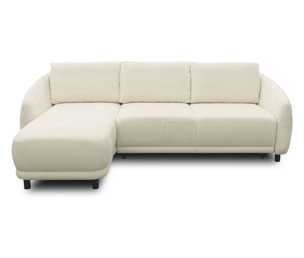 DOMO Ecksofa Longchair, linksbündig, creme.