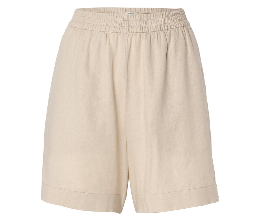 Beige Shorts mit Gummibund.