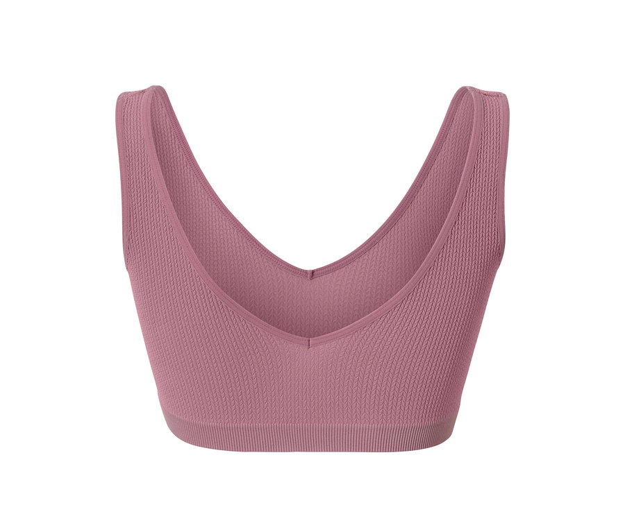 Detailansicht eines Seamless-Bustiers mit Struktur.