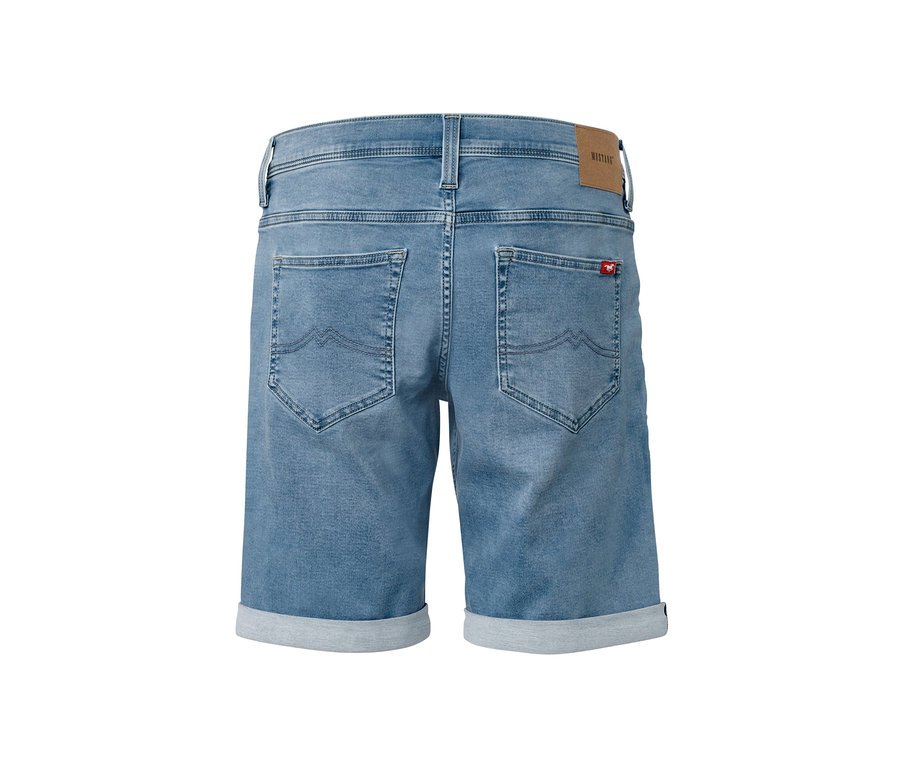 Hellblaue Jeans-Shorts »Mustang« von hinten.