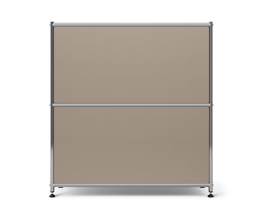 Niedriges Sideboard Metall »CN3« mit 2 Klappenfächern.