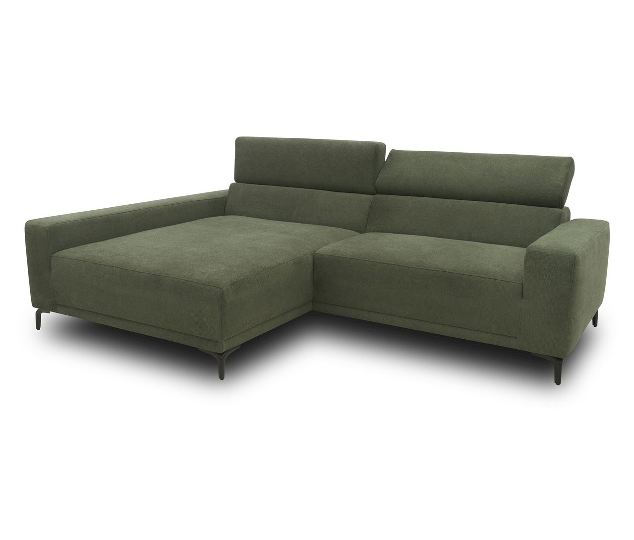 DOMO collection Sofa, grün links.