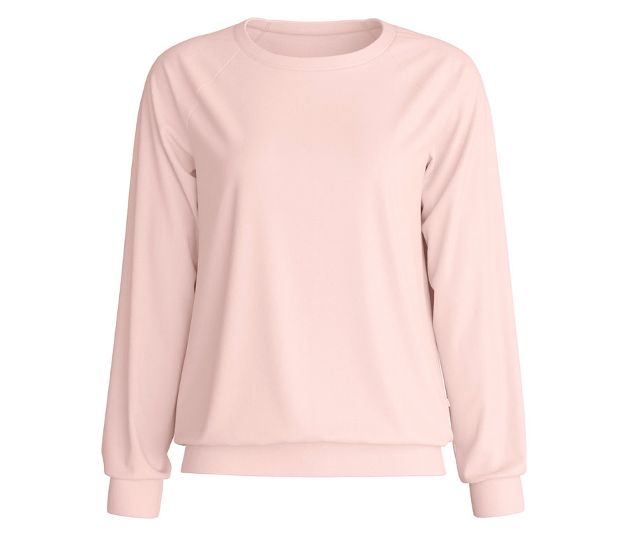 Hellrosa Calida »Favorites Arts« Langarm-Shirt, von vorne gezeigt.