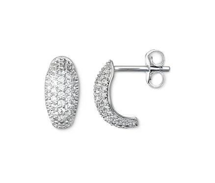 Zwei 925 Silber Creolen Sparkling.
