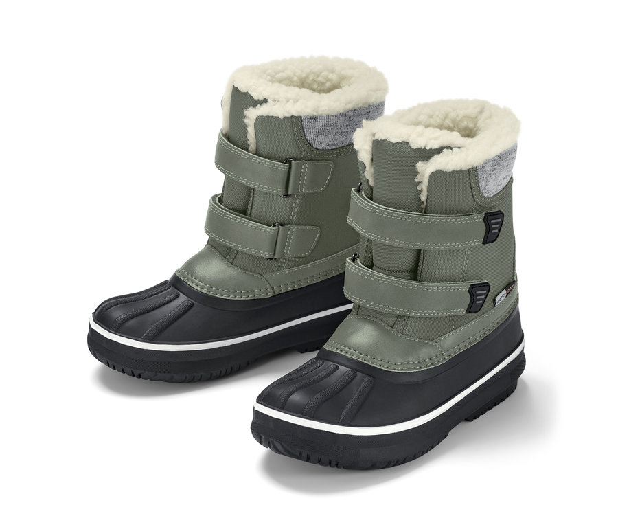 Grüne Kinder-Allwetterstiefel.