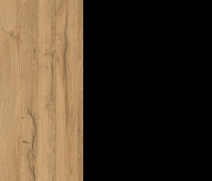 Holzstruktur auf der linken Seite neben schwarzem Hintergrund.