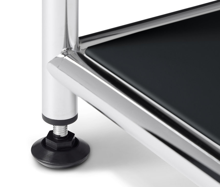 Detailansicht des Couchtischs Metall »CN3«, offen, schwarz.