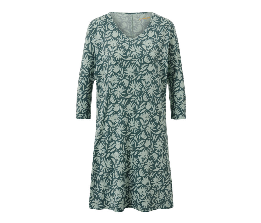 Nachthemd, petrol mit Alloverprint.