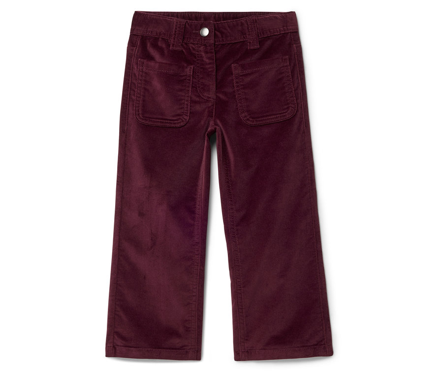 Weinrote Kinder Cordhose mit Taschen.
