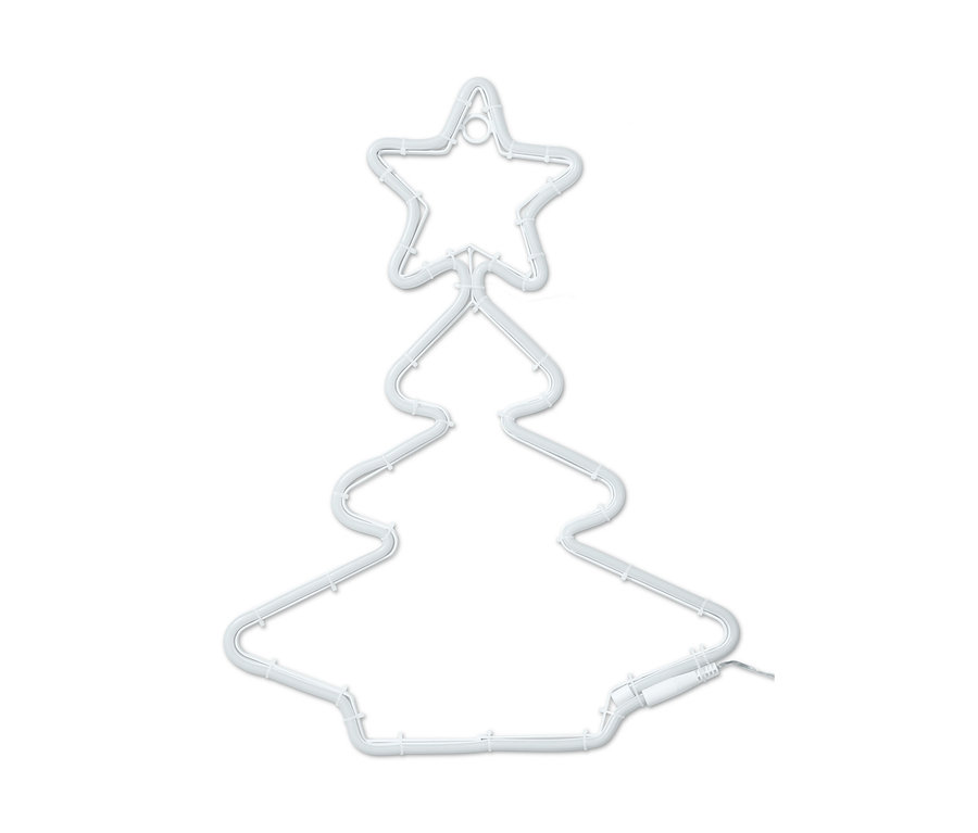 Weißer LED-Tannenbaum.