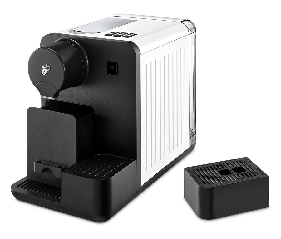 Weißer Cafissimo milk Kaffeeautomat.