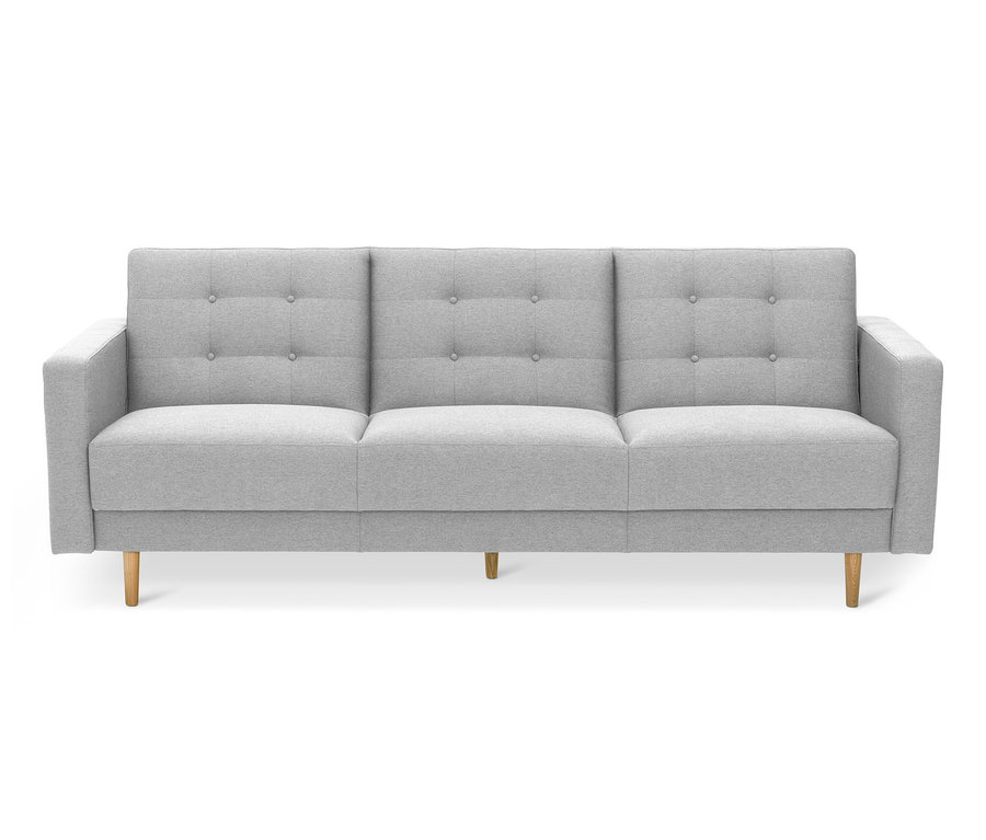 Hellgraues 3-Sitzer-Schlafsofa »Janny«.