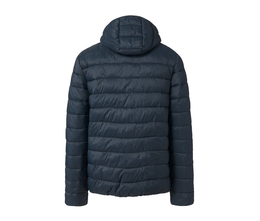 Blaue Steppjacke.