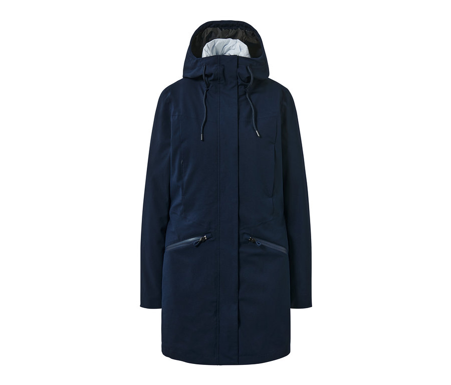 Blauer 3-in-1-Outdoormantel.