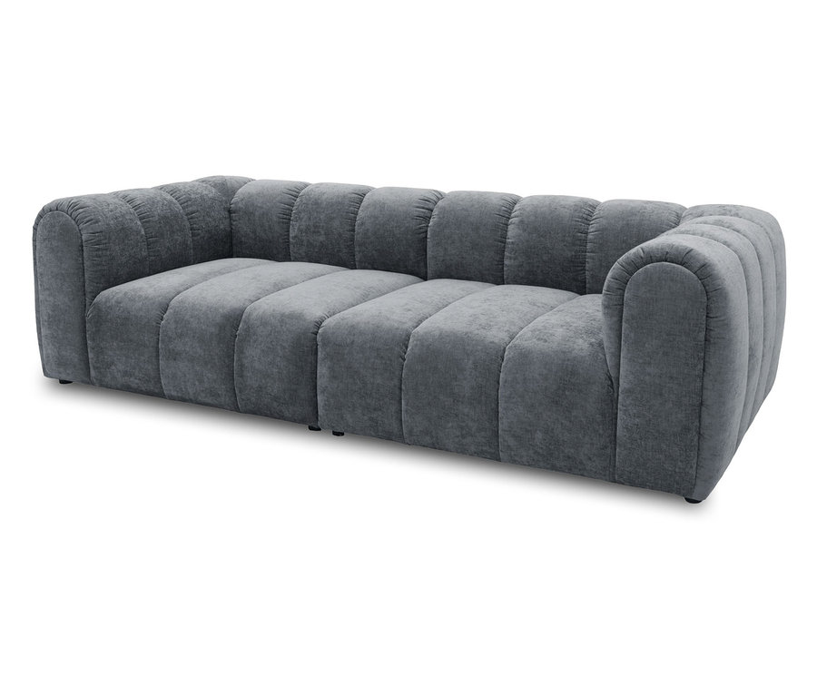 Breites, graues DOMO Bigsofa Sitzraster.