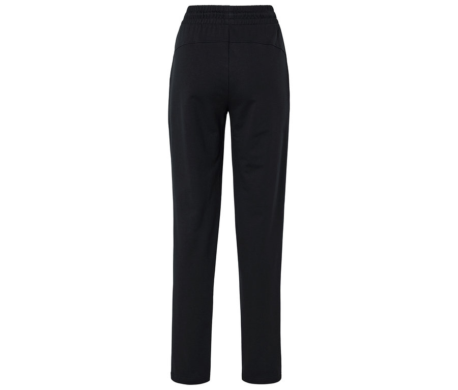 Schwarze Trainingshose mit elastischem Bund.
