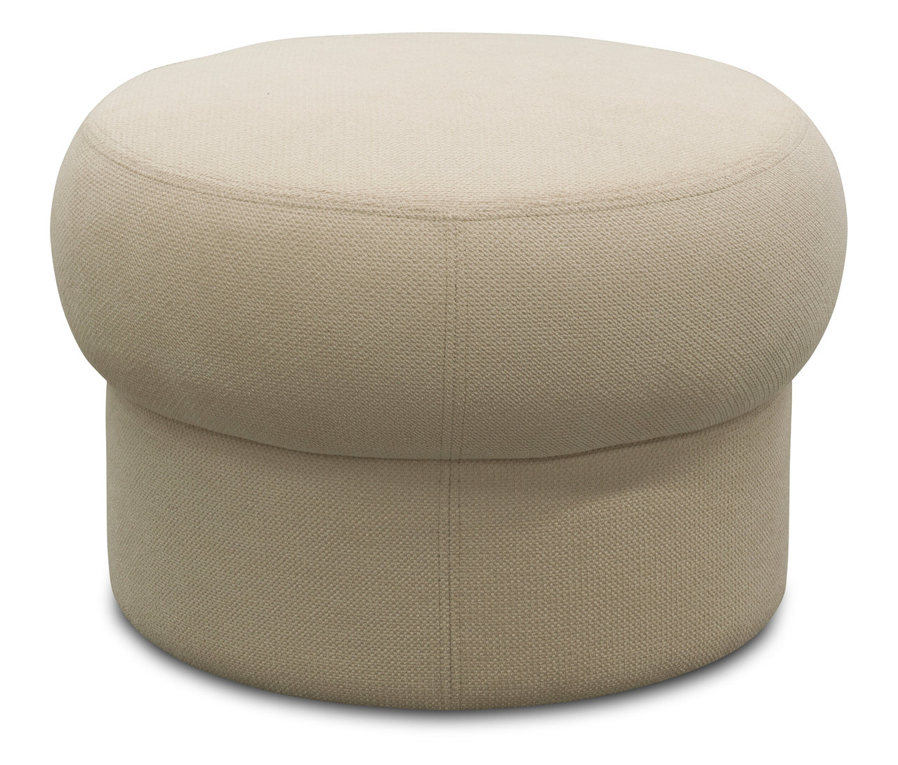 Nahaufnahme des Domo Pilzhockers »Marbella« in Creme.