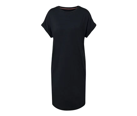Dunkelblaues Outdoor-Kleid.
