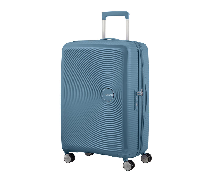 Blauer American Tourister Hartschalen-Koffer »Soundbox« Spinner, mittel.