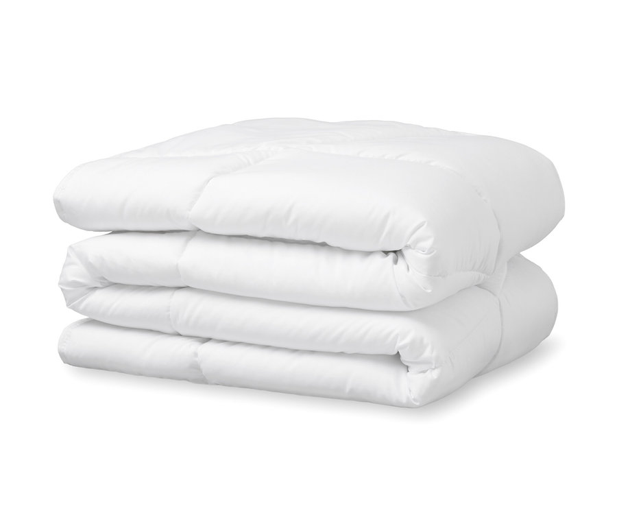 Gestapelte, weiße Home By TEMPUR® kuschelige Luxe Duo-Decke.