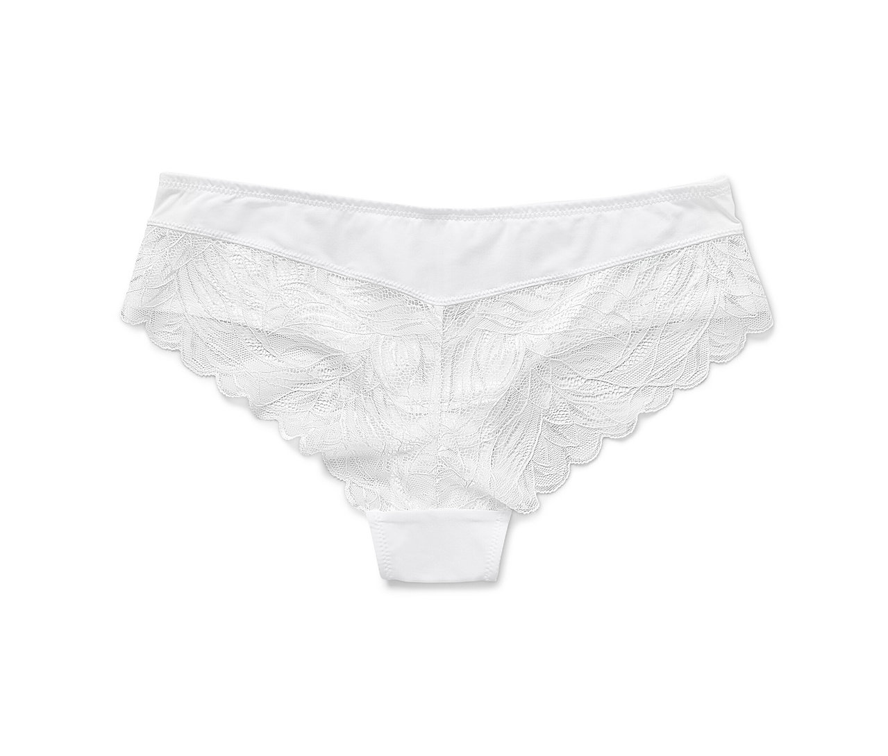 Ein weißer Brazilslip mit Blumenmuster. 2er-Pack.