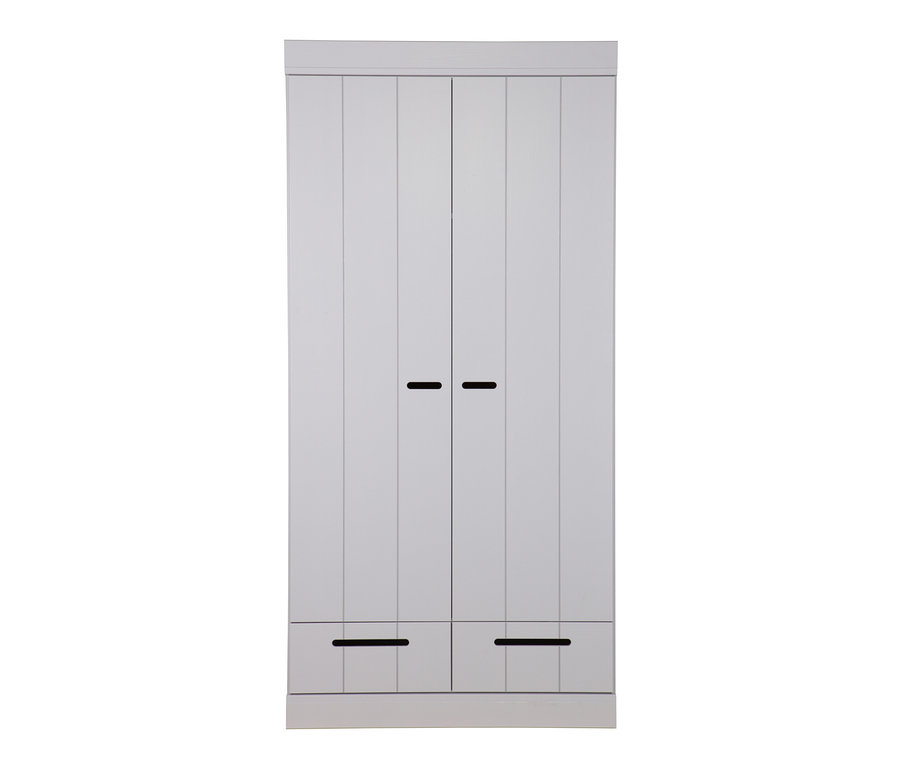 Grauer, 2-türiger Kleiderschrank »Connect«.