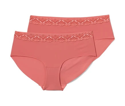 Zwei apricotfarbene Magic-Cut-Pantys.