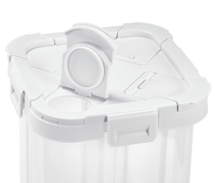 Detailaufnahme einer weißen 4-in-1-Vorratsdose.