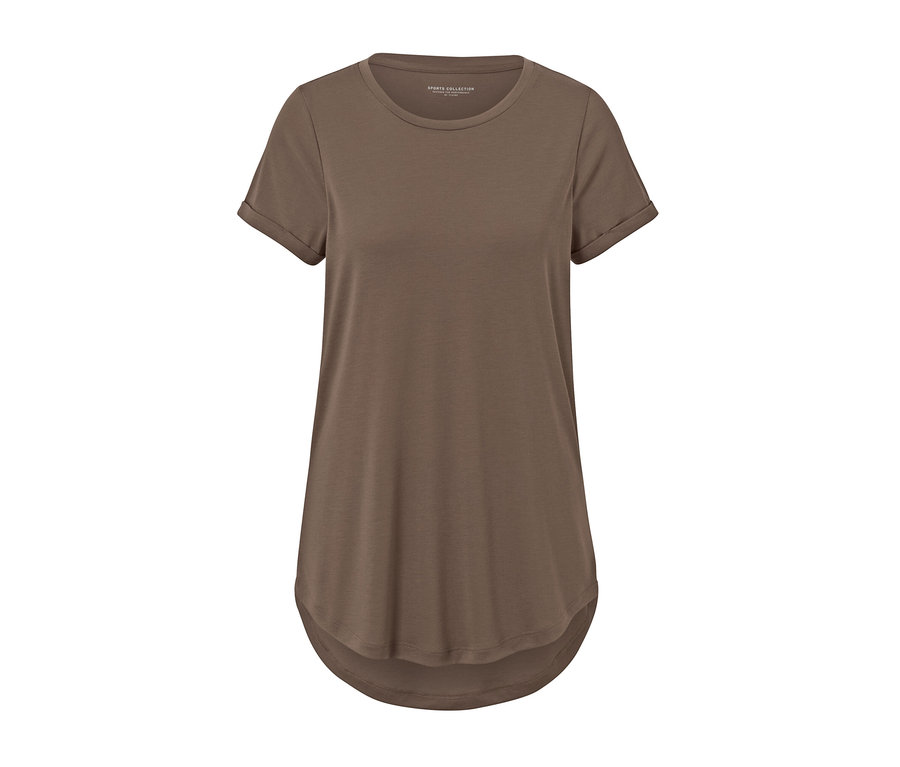 Ein Longshirt in Taupe.