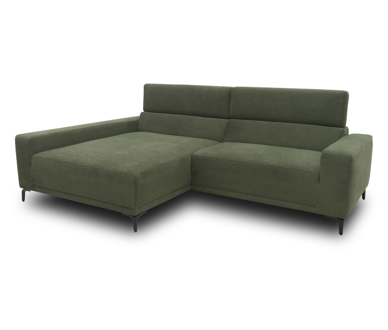 DOMO collection Sofa, grün links.