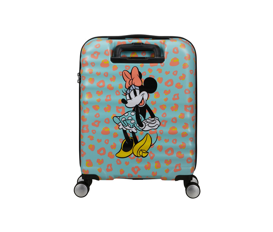 Kleiner American Tourister Wavebreaker »Minnie Mouse« Koffer mit Minnie Maus und Leopardenmuster.