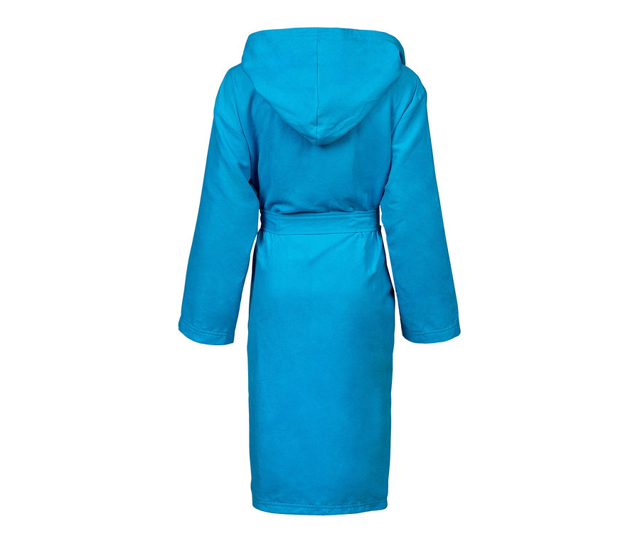 Blauer arena Kinder-Mikrofaser-Bademantel Zeal von hinten.