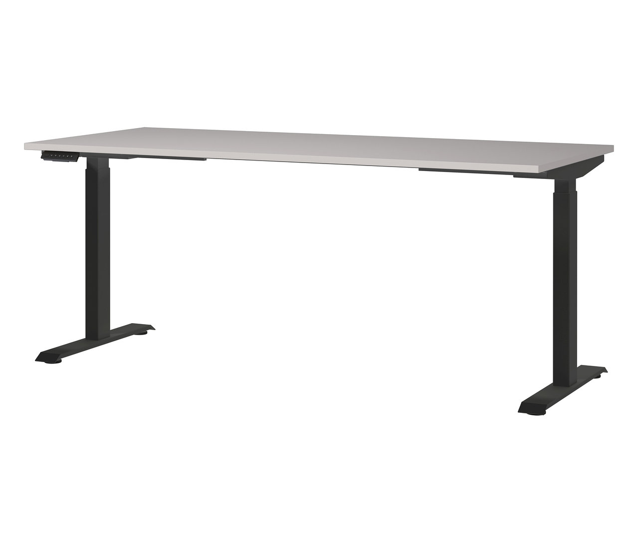 Freistehender, höhenverstellbarer Schreibtisch »Lissabon«, 180 cm, in Kaschmir mit schwarzem Gestell.