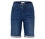 Nahaufnahme von blauen Jeansshorts.