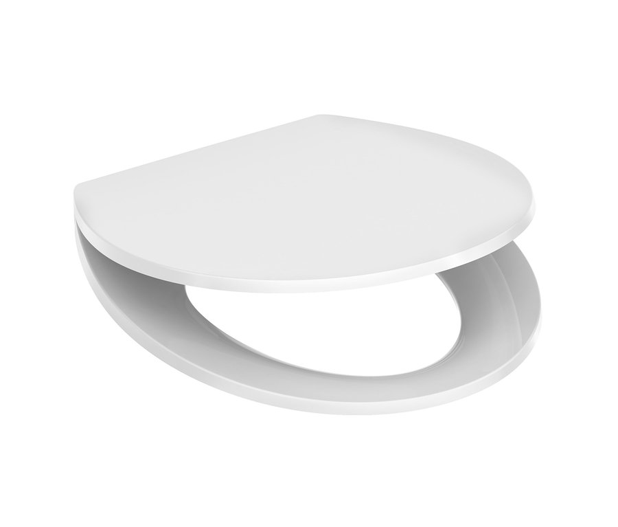 Weißer Duroplast WC-Sitz »PREMIUM« mit geschlossener Brille.