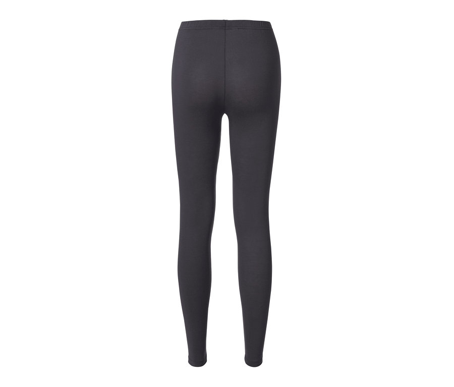 Rückansicht einer schwarzen Leggings.