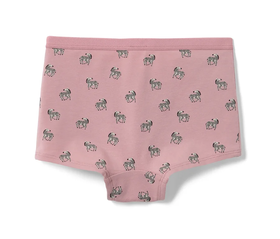 Rosa Kinder-Pantys mit Zebra-Print, 2 Stück.