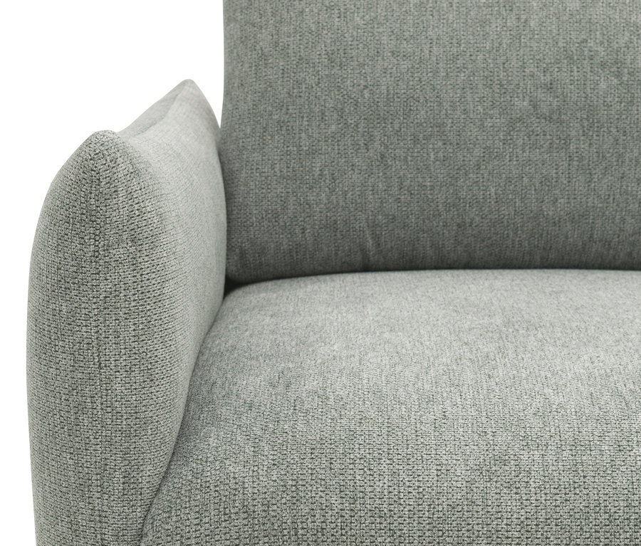 Detailansicht eines grauen DOMO collection Schlafsofas »Helsinki«.