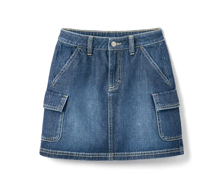 Blauer Kinder-Jeans-Rock.