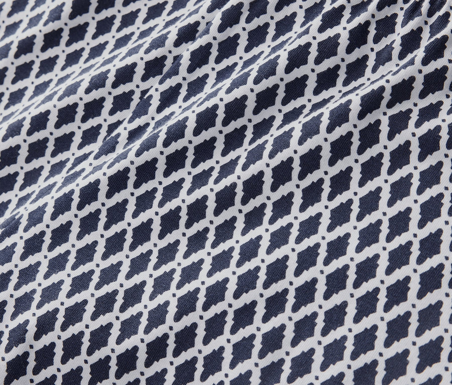 Detailaufnahme der bedruckten 3/4-Leggings.