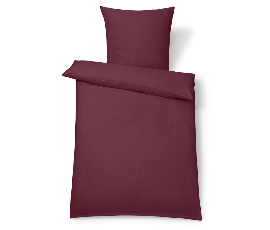 Leinen-Bettwäsche, beere, in Normalgröße.