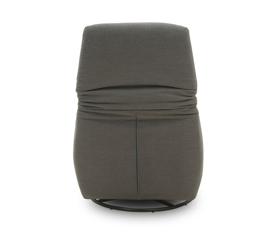 Rückansicht des Domo Collection Drehsessels mit Sunbrella®-Stoff, Flanell.