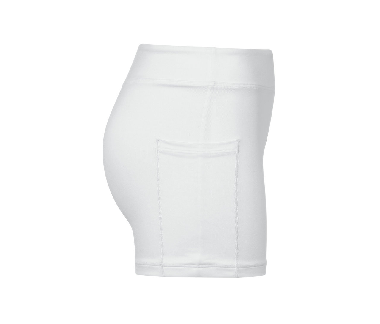 Detailansicht eines weißen Sportkleids mit Radler.