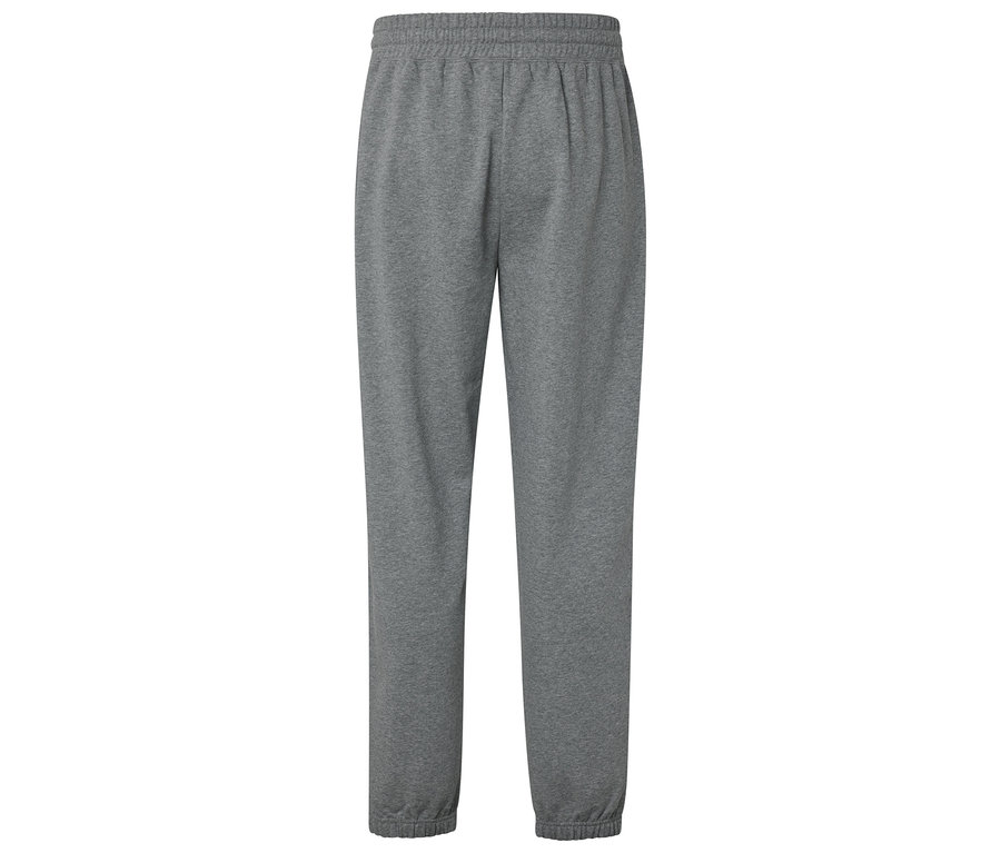 Graue Jogginghose mit elastischem Bund und Bündchen.