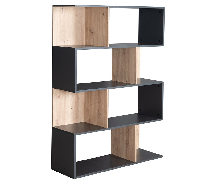 Das Roba Bücherregal »Marvin« ist grau und hellbraun und hat mehrere Fächer.