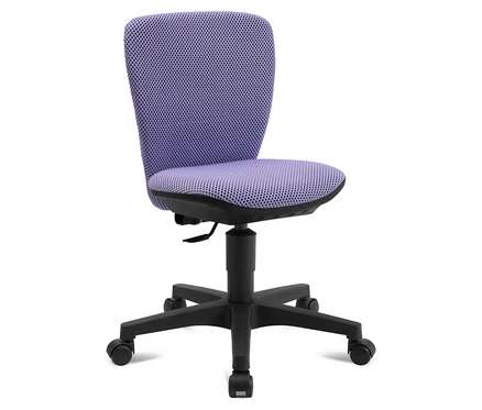 Topstar Sitness »Home S'cool« Bürostuhl in Schwarz/Flieder vor weißem Hintergrund.