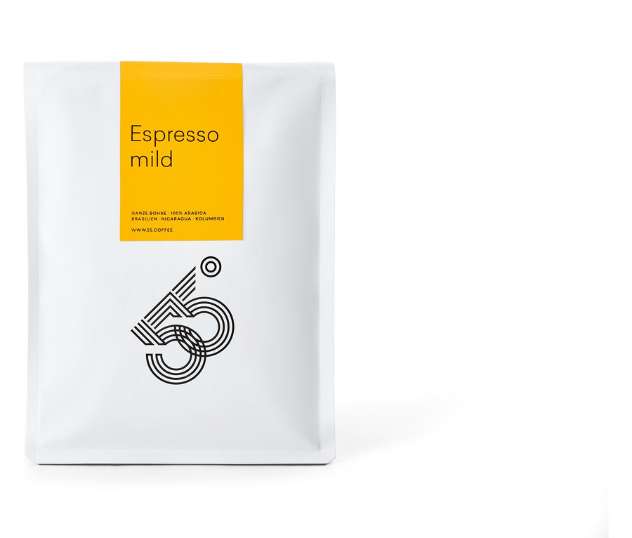 55 Degrees - Espresso mild - 1 kg Ganze Bohne