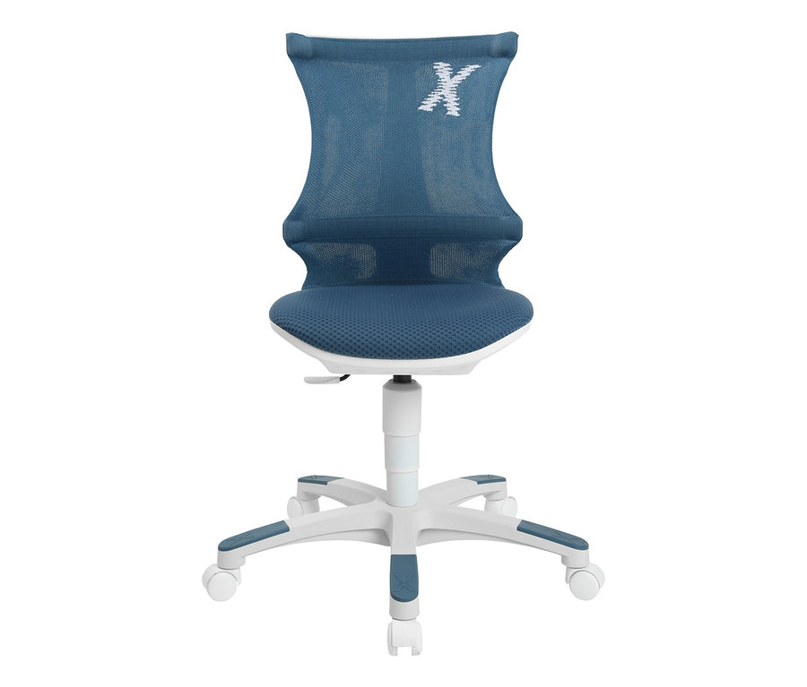 Nahaufnahme von Topstar Kinderstuhl »SITNESS X CHAIR 10« in Petrol mit weissem Fuss.